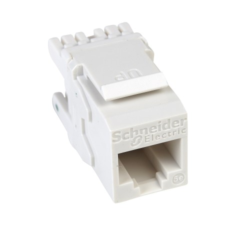 Schneider Category 6, UTP Keystone, Modular Jack, white DC6KYSTU-WT