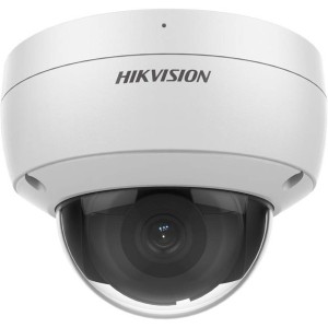  Hikvision 8 MP AcuSense Vandal Fixed Dome Network Camera, 2.8mm Fixed Lens, H.265+ Compression, Up to 30m IR Range, 120 dB True WDR, Support MicroSD, IP67 / IK10 Protection, White | DS-2CD2183G2-IU