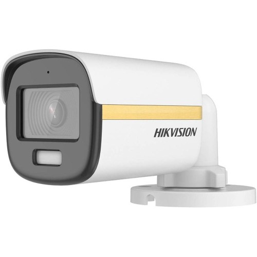 Hikvision 3K ColorVu Fixed Mini Bullet Camera, 2.8mm Fixed Focal Lens, 24/7 Color Imaging with F1.0 Aperture, 3D DNR, Up to 20m White Light Distance, IP67 Protection, White | DS-2CE10KF3T(2.8mm)