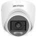 Hikvision 2MP Dual Light Audio Fixed Turret Camera, 2.8mm Fixed Lens, Up to 20m IR Light Distance, Audio Over Coaxial Cable, Built-in Mic, 4 Switch Signals, Digital WDR, White | DS-2CE76D0T-LPFS-2.8mm