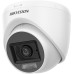 Hikvision 2MP Dual Light Audio Fixed Turret Camera, 2.8mm Fixed Lens, Up to 20m IR Light Distance, Audio Over Coaxial Cable, Built-in Mic, 4 Switch Signals, Digital WDR, White | DS-2CE76D0T-LPFS-2.8mm