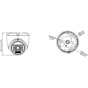 Hikvision 2MP Dual Light Audio Fixed Turret Camera, 2.8mm Fixed Lens, Up to 20m IR Light Distance, Audio Over Coaxial Cable, Built-in Mic, 4 Switch Signals, Digital WDR, White | DS-2CE76D0T-LPFS-2.8mm