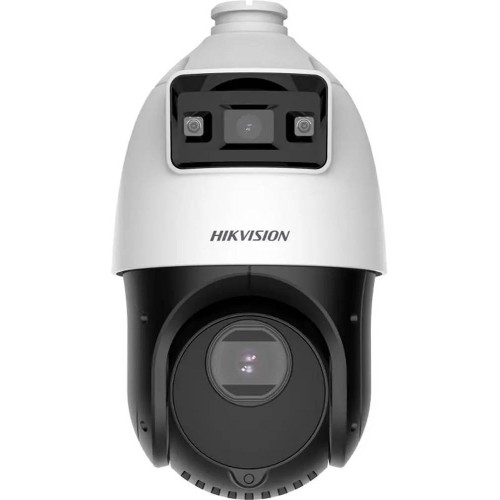 Hikvision TandemVu 4-inch 4 MP 25X Colorful & IR Network Speed Dome Camera, 2.8mm Bullet Channel & 4.8 to 120mm PTZ Channel Focal Lens, 25x Optical Zoom, Black/White | DS-2SE4C425MWG-E(14F0)