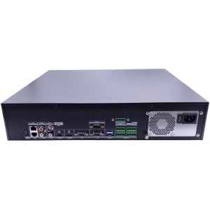 Hikvision 32-ch 2U 8K NVR, Up to 32-ch IP Camera Inputs, Up to 320 Mbps Bandwidth, 8 SATA & 1 eSATA Interfaces, Up to 16 TB Capacity Each Disk, 1 RS-485 (Full-Duplex), 1 RS-232, Black | DS-9632NI-M8