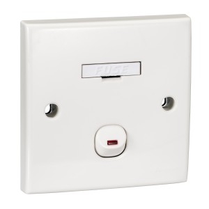 Schneider Switched fuse connection unit with neon, S-Classic, 13A, 250V, White E31DFSGN
