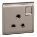Schneider 15A 250V 1 Gang 3 Round Pin Switched Socket with Neon, Wine Gold E8215_15N_WG_G1