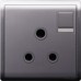 Schneider 15A 250V 1 Gang 3 Round Pin Switched Socket, Lavendar Silver E8215_15_LS_G1