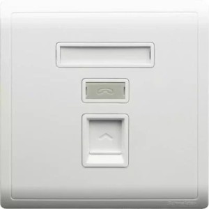 Schneider Electric Pieno 1 Gang Shuttered Keystone Wallplate (without module) E8231RJS_MB_G1