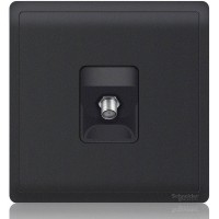 Schneider 1 Gang TV Socket, 75 ohm, Through-Connection - E8231TVF_MB_G1