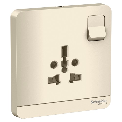 Schneider AvatarOn switched  socket 2P   3P 16A  250V  Wine Gold E8315TS_WG