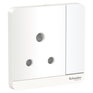 Schneider Electric AvatarOn switched socket 3P 15A 250V LED White E8315_15N_WE_G12