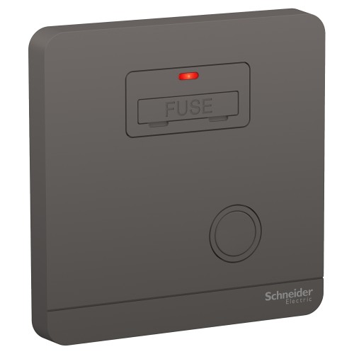 Schneider AvatarOn fuse connection 13A  250V neon Dark grey E8330FSGN_DG