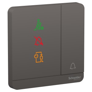 Schneider Electric AvatarOn push button for doorbell 10A 250V LED Dark Grey E8331BPDMW_DG