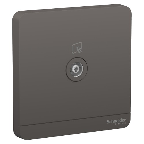 Schneider Electric AvatarOn TV socket  complete product 75 Ohm IP20 dark grey E8331TV_DG