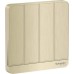 Schneider Electric AvatarOn  4 switches 16AX 250V 2 way Metal Gold Hairline E8334L2_GH
