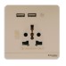 Schneider AvatarOn 2 USB charger + socket-outlet complete product 16A glossy wine gold E8342616USB_WG