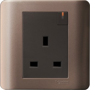 Schneider ZENcelo 13A 1Gang Double pole switched socket E8415-SZ