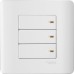 Schneider 20 A 3 gang 2 way switch White Plate + White Surround E8433/2-WW