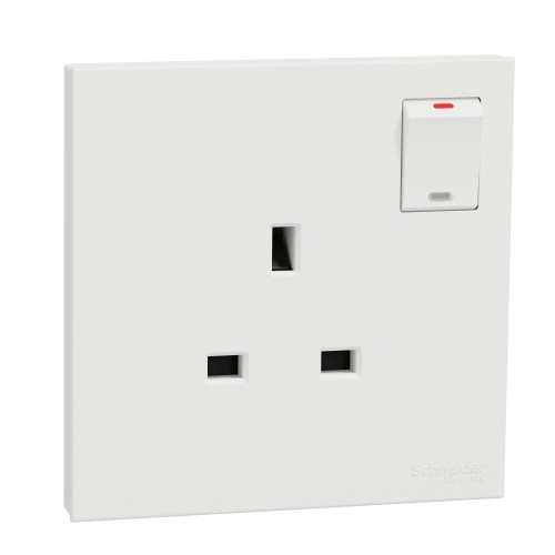Schneider Electric AvatarOn C Switched socket AvatarOn C 13A 250V 1 gang with LED white E8715N_WE