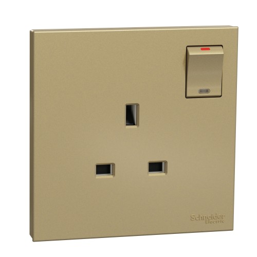 Schneider Electric AvatarOn C Switched socket 13A 250V 1 gang wine gold E8715_WG