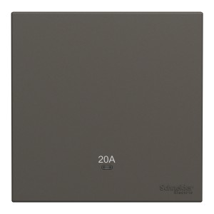 Schneider Electric AvatarOn C Double Pole Switch with LED AvatarOn C 20A 250V 1 gang dark grey E8731D20N_DG