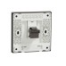 Schneider Electric AvatarOn C Telephone socket 1 gang keystone on shuttered wallplate Dark grey E8731RJS4_DG