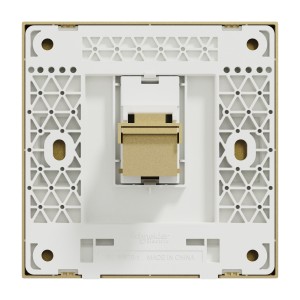 Schneider Electric AvatarOn C Telephone socket 1 gang keystone on shuttered wallplate wine gold E8731RJS4_WG