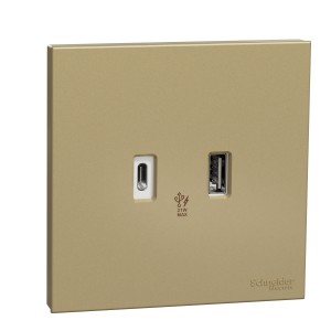 Schneider Electric AvatarOn C USB Charger 21 W Type A C wine gold E8732ACQUSB_WG