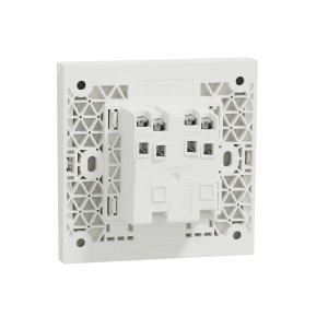 Schneider Electric AvatarOn C switch with Fluorescent Locator 1 way 2 gang 16AX 250V white E8732L1F_WE_G11