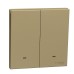 Schneider Electric AvatarOn C Switch with Fluorescent Locator 1 way 2 gang 16AX 250V wine gold E8732L1F_WG