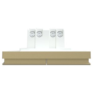 Schneider Momentary switch, AvatarOn C, 10A 250V, 2 gang, with fluorescent lamp, wine gold   E8732PRF_WG