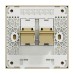 Schneider Electric AvatarOn C Telephone socket 2 gang keystone on shuttered wallplate wine gold E8732RJS4_WG