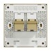 Schneider Electric AvatarOn C Telephone socket 2 gang keystone on shuttered wallplate wine gold E8732RJS4_WG