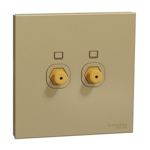Schneider TV socket, AvatarOn C, complete product, F-Type, IP20, wine gold E8732TVF_WG