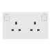 Schneider Switched socket, AvatarOn C, 13A 250V, 2 gangs, with LED, white E87T25N_WE