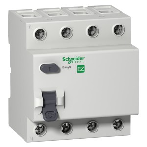 Schneider Easy9 Residual Current Circuit Breaker - 4P - 40A - 300 mA - AC type - 400 V EZ9R66440