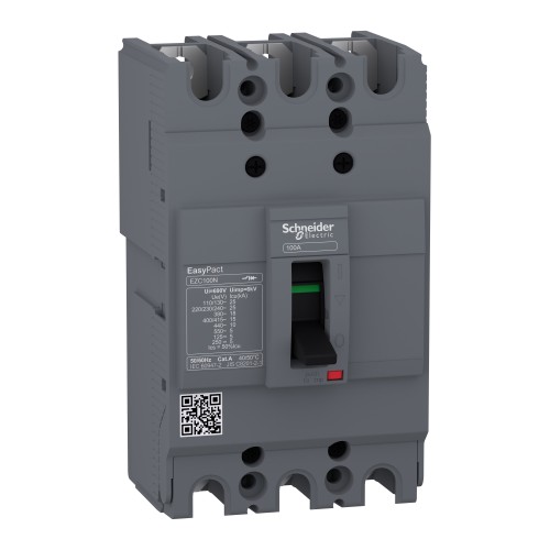 Schneider circuit breaker Easypact EZC100N - TMD - 20 A - 3 poles 3d EZC100N3020