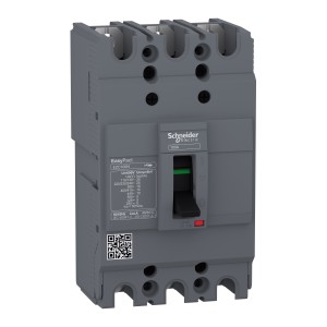 Schneider circuit breaker Easypact EZC100N - TMD - 32 A - 3 poles 3d EZC100N3032