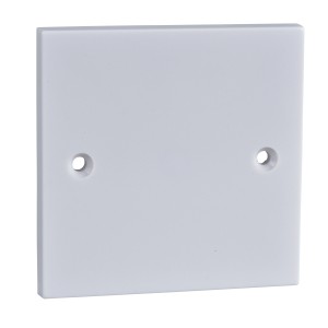 Schneider Exclusive Square edge white moulded - blank plate - 1 gang - matt white GBLANK1G