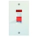 Schneider Exclusive - 2-pole switch with indicator lamp - 2 gangs - 45 A - white GCKRN45A2G