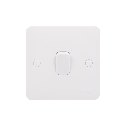 Schneider Electric Lisse  1 way plate switch 1 gang  10AX  white GGBL1011S