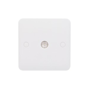 Schneider Electric Lisse Square edge white moulded  TV/FM socket GGBL7010S