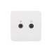 Schneider Electric Lisse Square edge white moulded  TV-R/DAB socket GGBL7020S