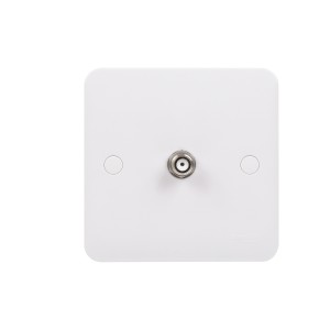 Schneider Electric Lisse Square edge white moulded SAT socket F type GGBL7030S