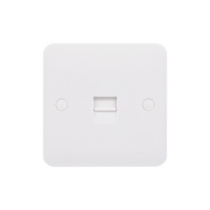 Schneider Electric Lisse Square edge white moulded telephone socket master matt white GGBL7061S