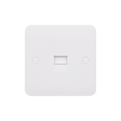 Schneider Electric Lisse Square edge white moulded telephone socket master matt white GGBL7061S