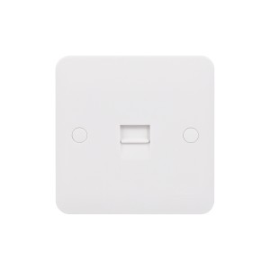 Schneider Electric Lisse  Square edge white moulded  telephone socket secondary matt white GGBL7062S