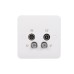 Schneider Electric Lisse Square edge white moulded  TV-R/DAB-2SAT socket GGBL7074S