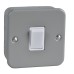 Schneider Exclusive - 2-way plate switch - 1 gang - 10 AX - grey GMC1012