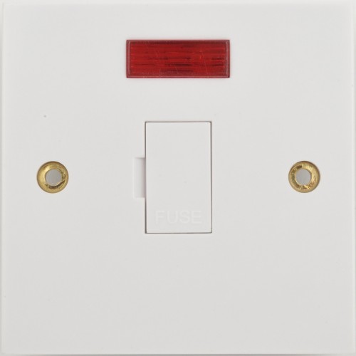Schneider Exclusive - fuse connection unit - neon indicator - 1 gang - white GNSPUR